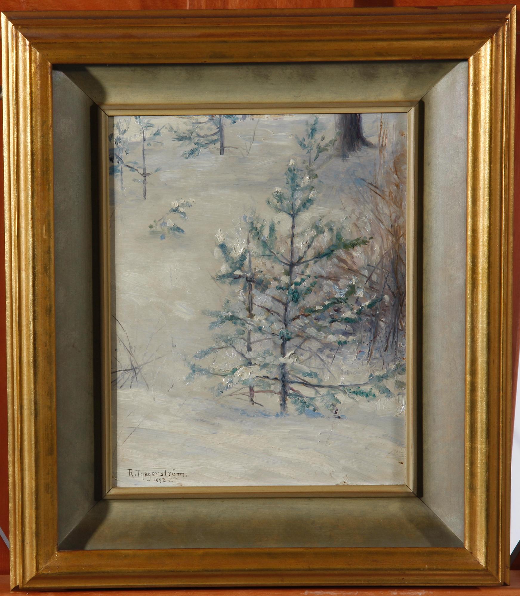 THEGERSTRÖM, ROBERT. Olja på pannå, sign o dat 1892.