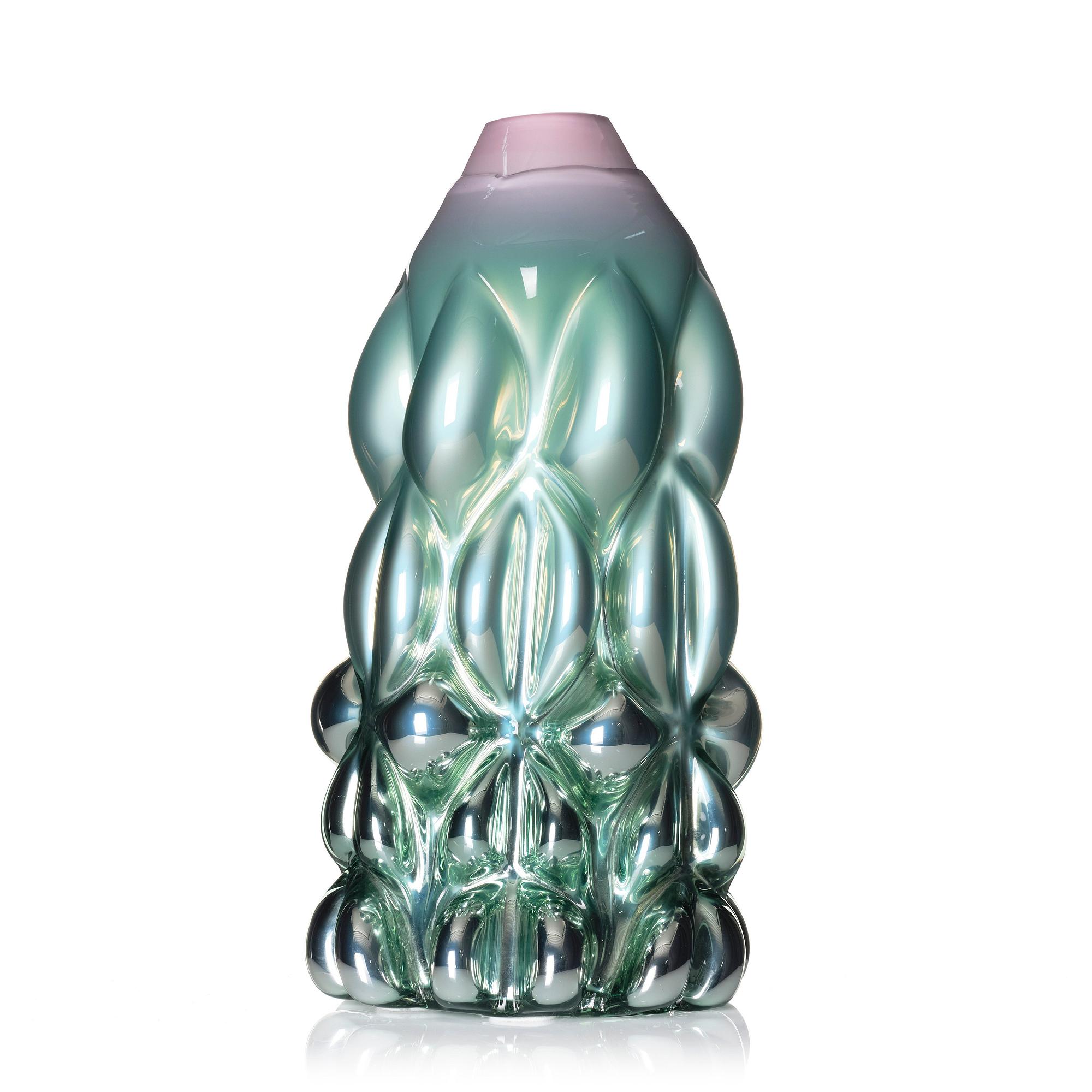 Hanna Hansdotter, a glass sculpture, "Tiffany print", ed. AP 2/2, The Glass Factory, Boda Glasbruk, 2019.