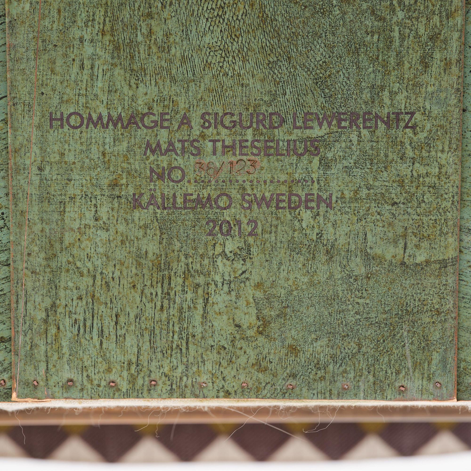 Mats Theselius, an "Hommage à Sigurd Lewerentz" armchair, ed. 38/123, Källemo, Värnamo, post 2012.