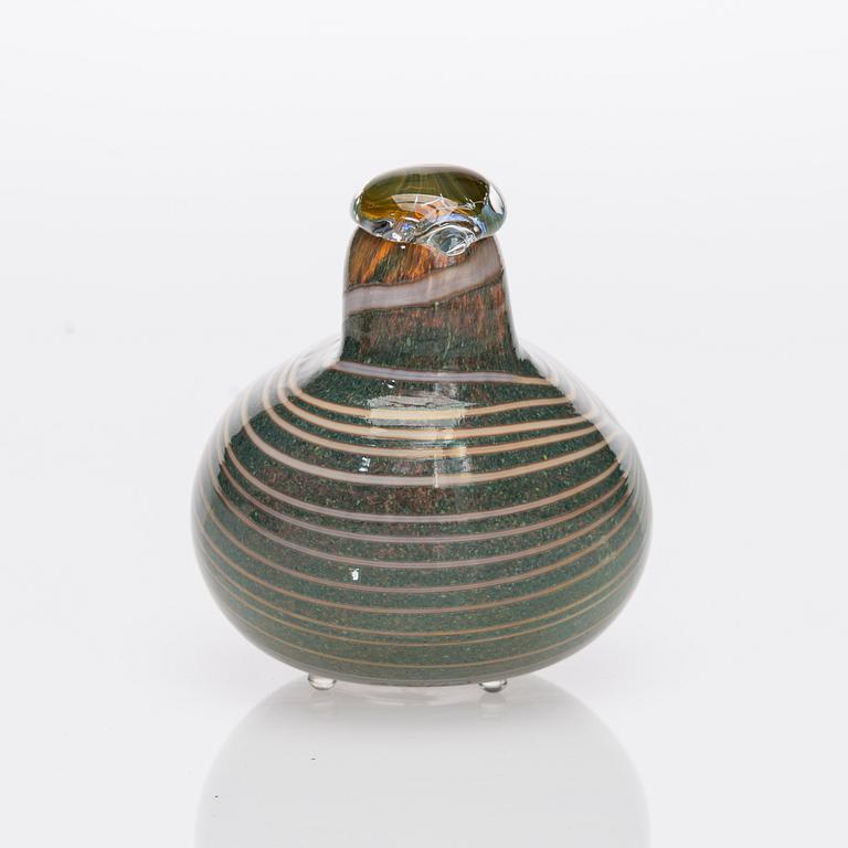 FIGURINER, 2 st, glas, signerade O.Toikka Nuutajärvi.