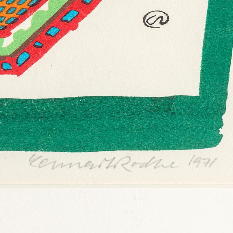 LENNART RODHE, lithograph in colours, signed, dated 1971 and numbered 5/75.
