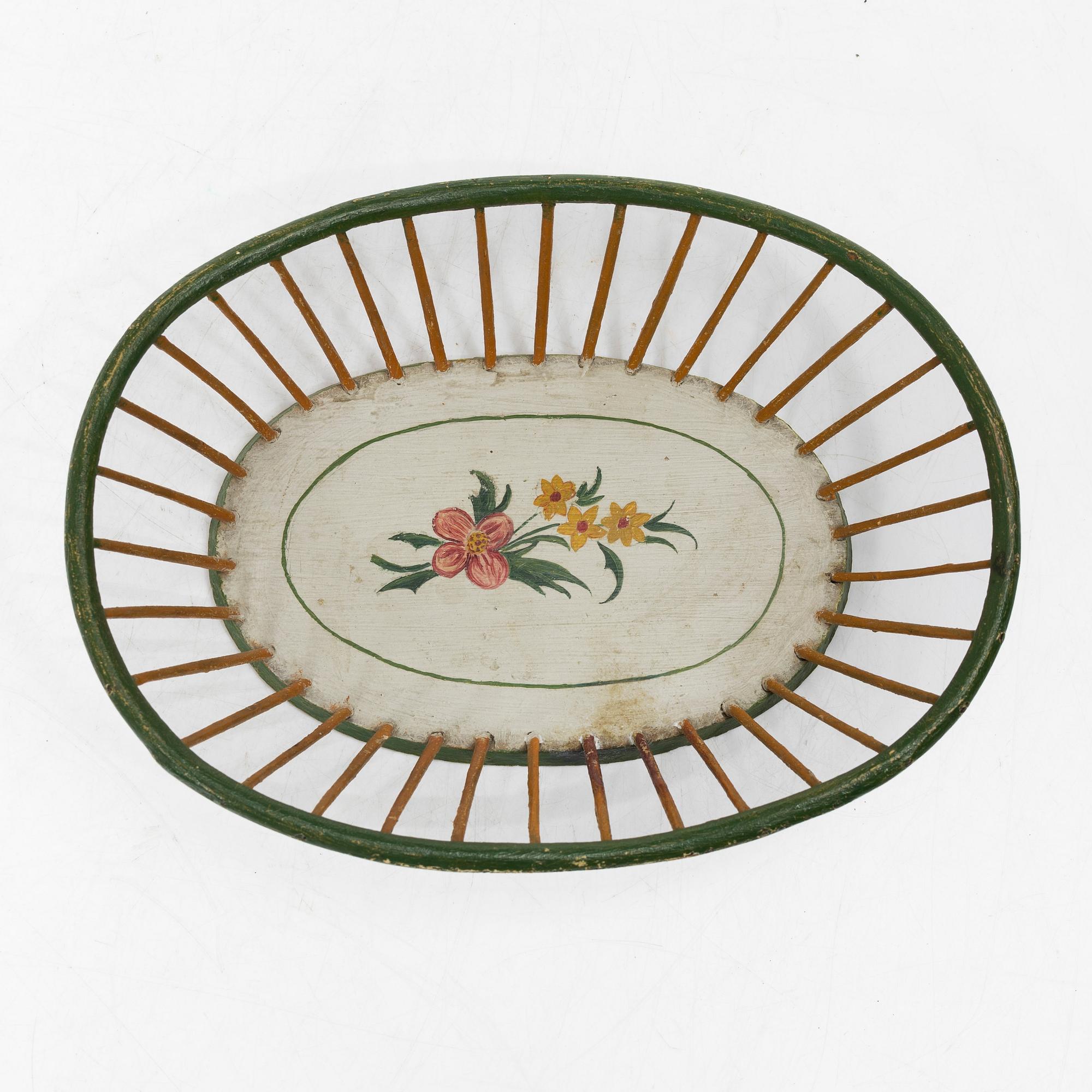 Pine basket, marked 1798.