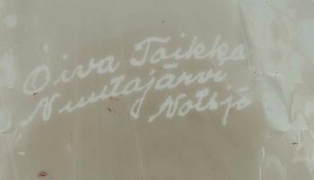 RIPA, glas, sign. Oiva Toikka Nuutajärvi Notsjö.