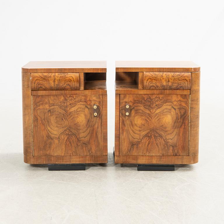 Nightstands, a pair, first half of the 20th century.