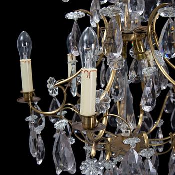 A Baroque style chandelier, mid 20th Century.