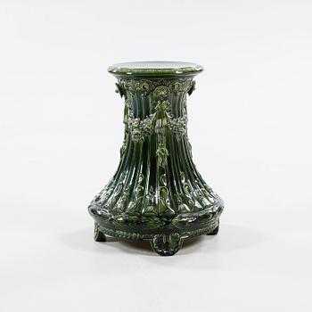 A majolica pedestal by Rörstrand, late 19th century.