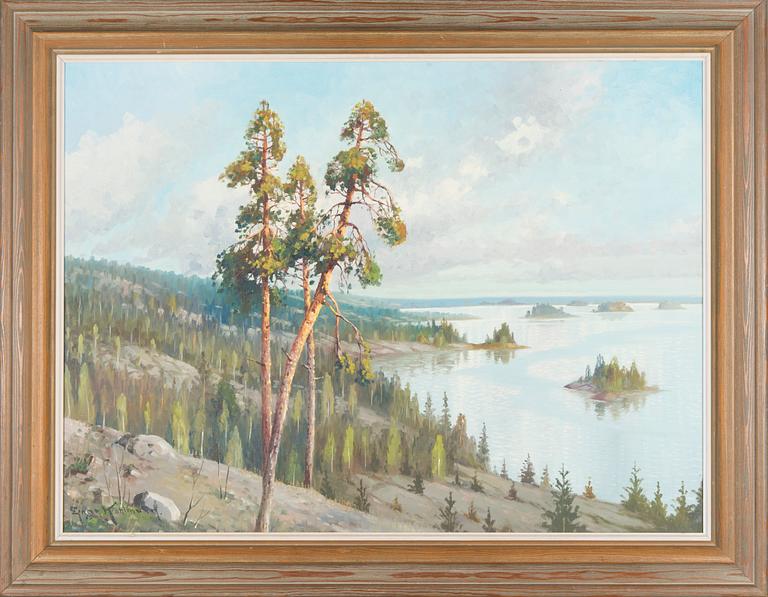 Ejnar Kohlmann,  Näkymä järvelle.