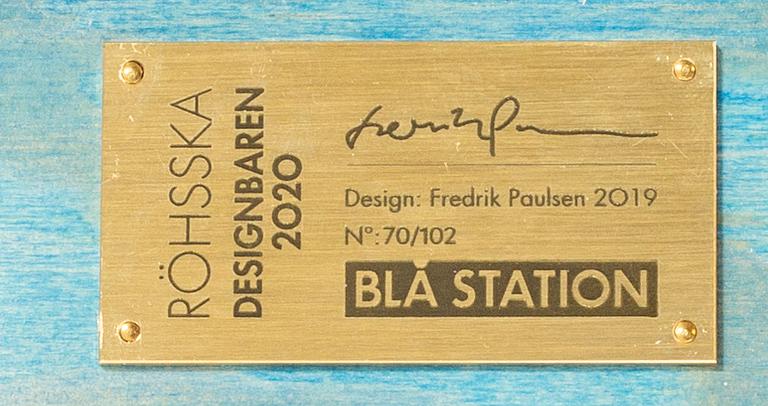 FREDRIK PAULSEN, "Röhsska"Designbaren, stol, Blå Station 2020, Stol 70/102.