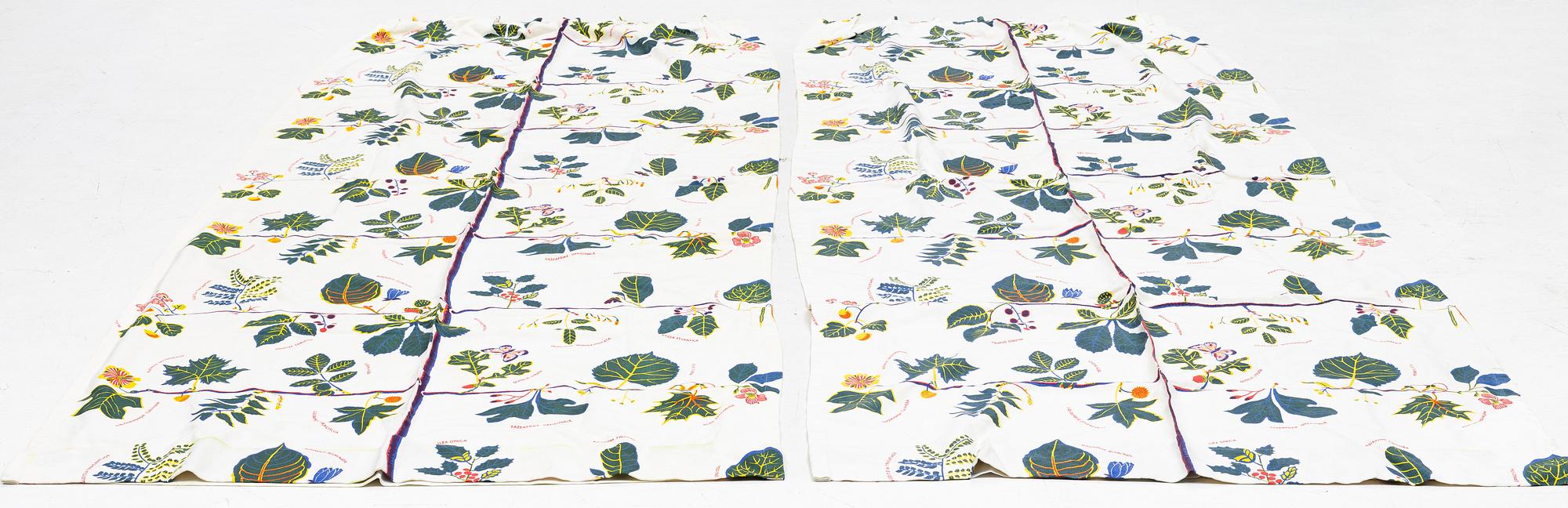 Josef Frank, a pair of "US Tree" curtains, Firma Svenskt Tenn, Sweden.