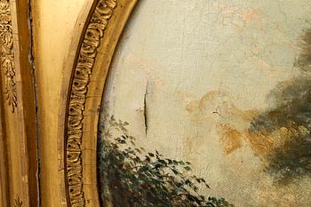 Okänd konstnär 1800-tal , poil on canvas signed.