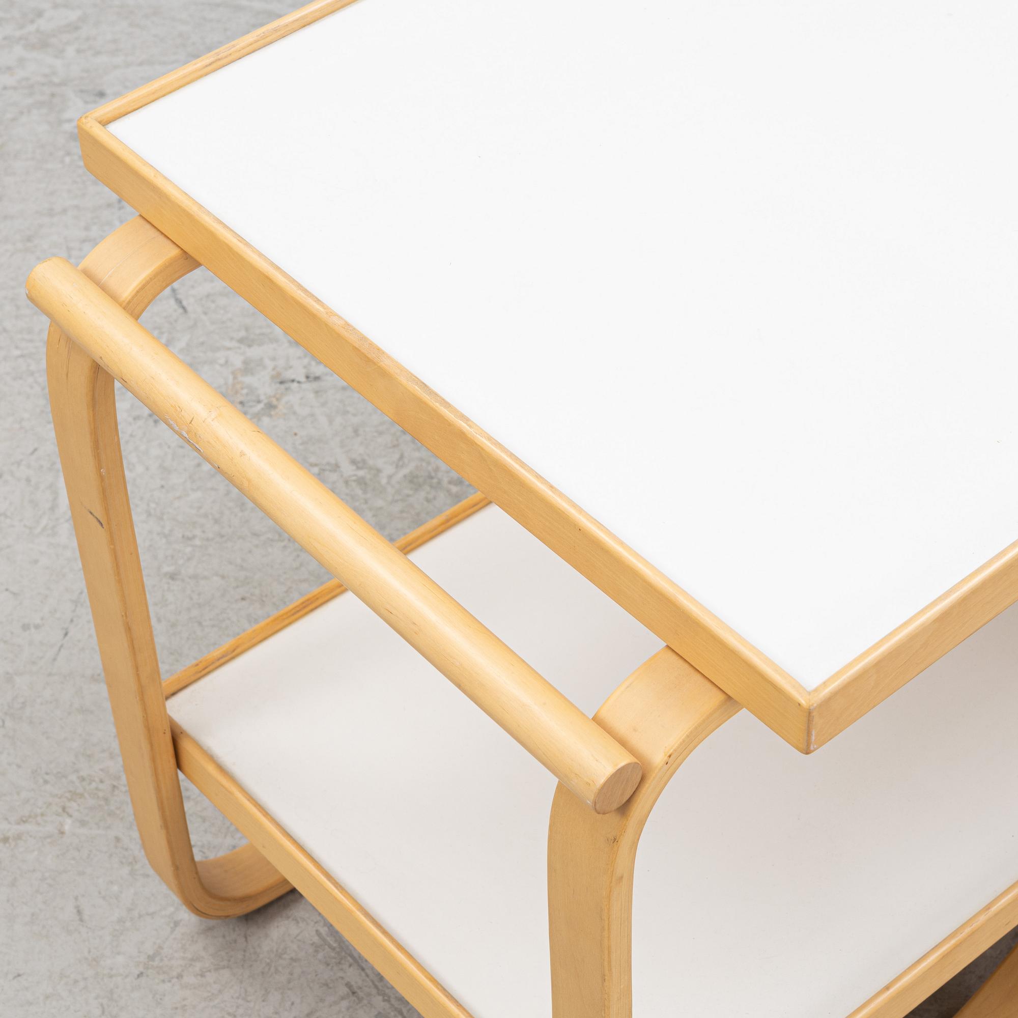 Alvar Aalto, a model 901 birch serving trolley from Artek.
