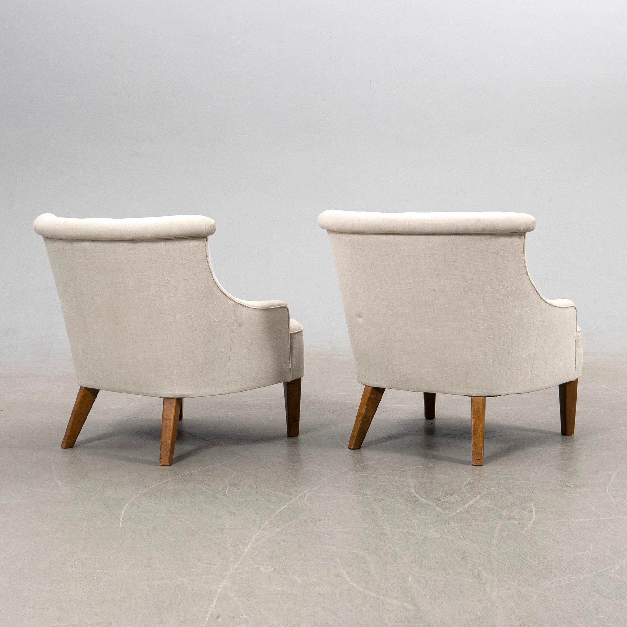 Fåtöljer, ett par, 1900-tal mitt.