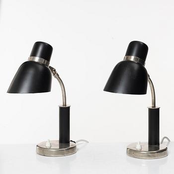 Erik Tidstrand, a pair of table lamps model "29008", Nordiska Kompaniet, Stockholm, 1930s.