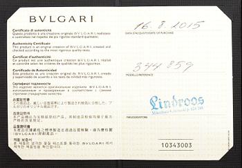 BULGARI, ÖRHÄNGEN, 18K guld, gröna kvartser, ametister, diamanter ca 0.30 ct tot.