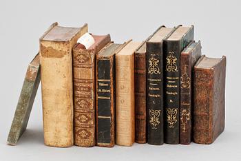 BOKPARTI, 10 st, bla "Clavis Lingvae sanctae novi Testamenti..." av Christian Stockius, Jena 1737.
