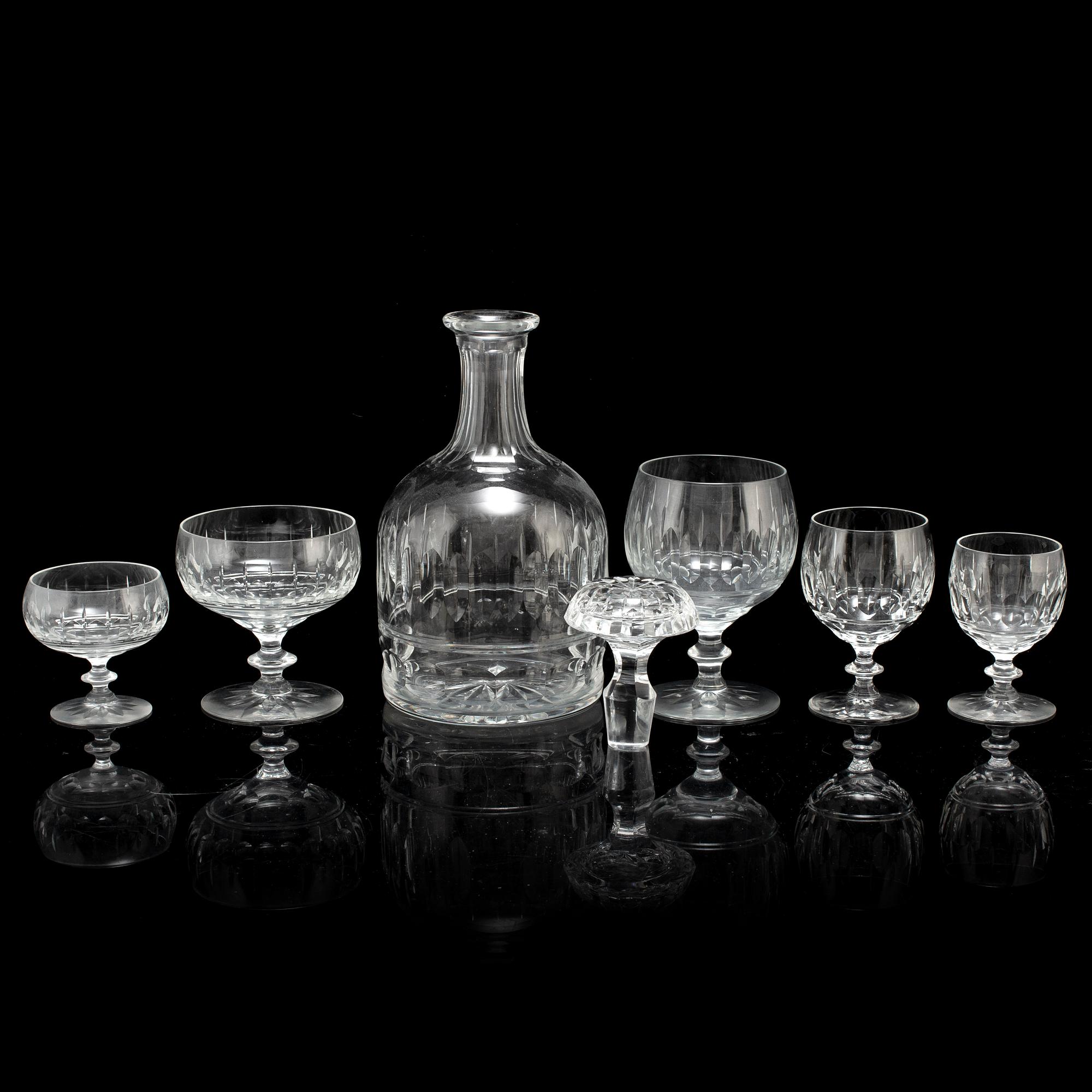 An 86 piece glass service, 20th century.