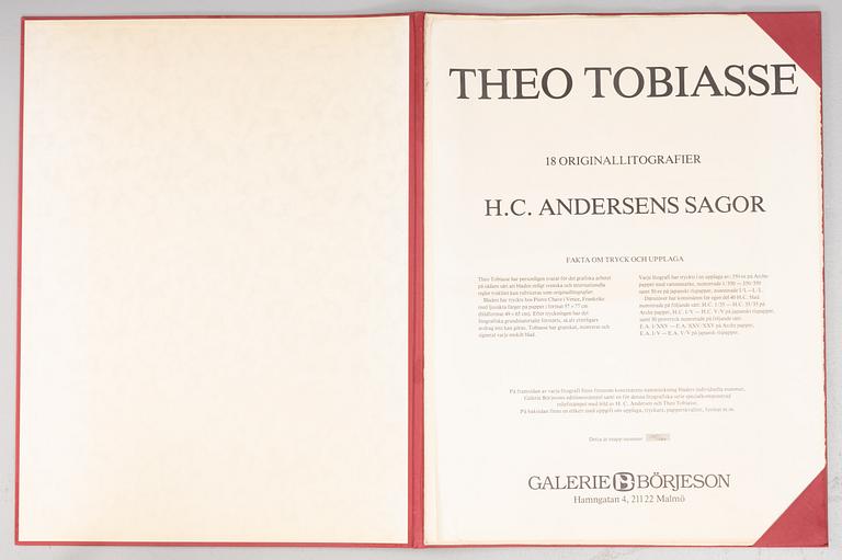 Theo Tobiasse, Portfolio with 18 colour lithographs, "Un hommage à H.C. Andersen".