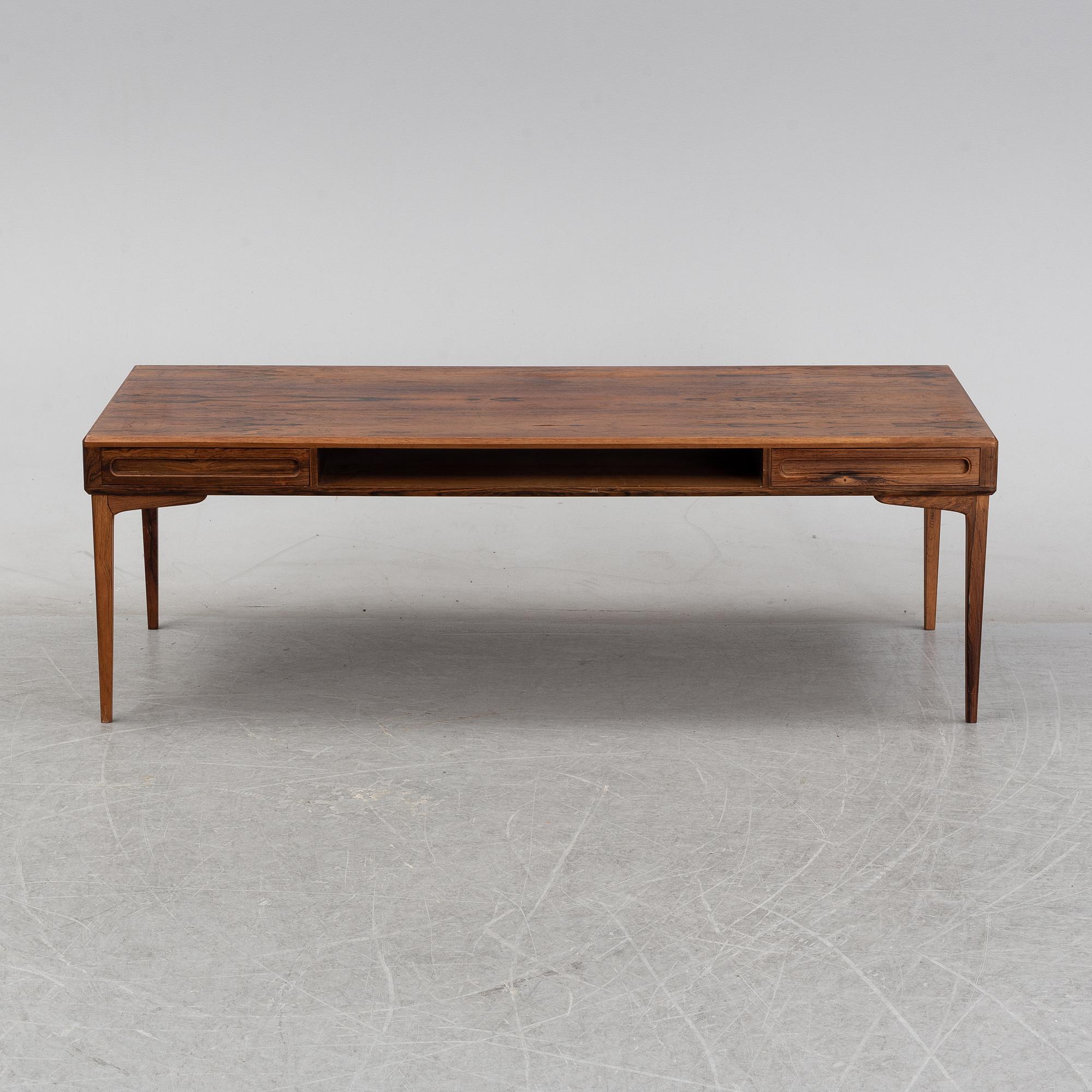 A 1960's rosewood coffee table.