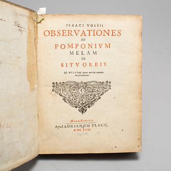 BOOK, Ancient Geography, 1658, from the Libri Collection.