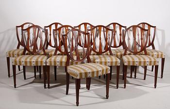 MATSALSGRUPP, 13 delar, Engelsk stil. 1900-tal.