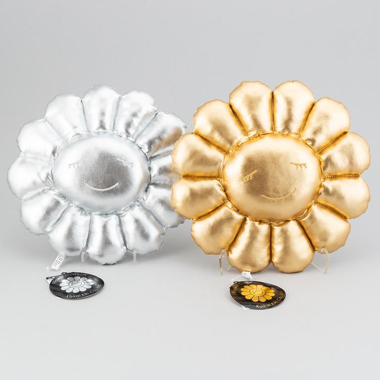 Takashi Murakami, after, two flower cushions, Kaikai Kiki Co.