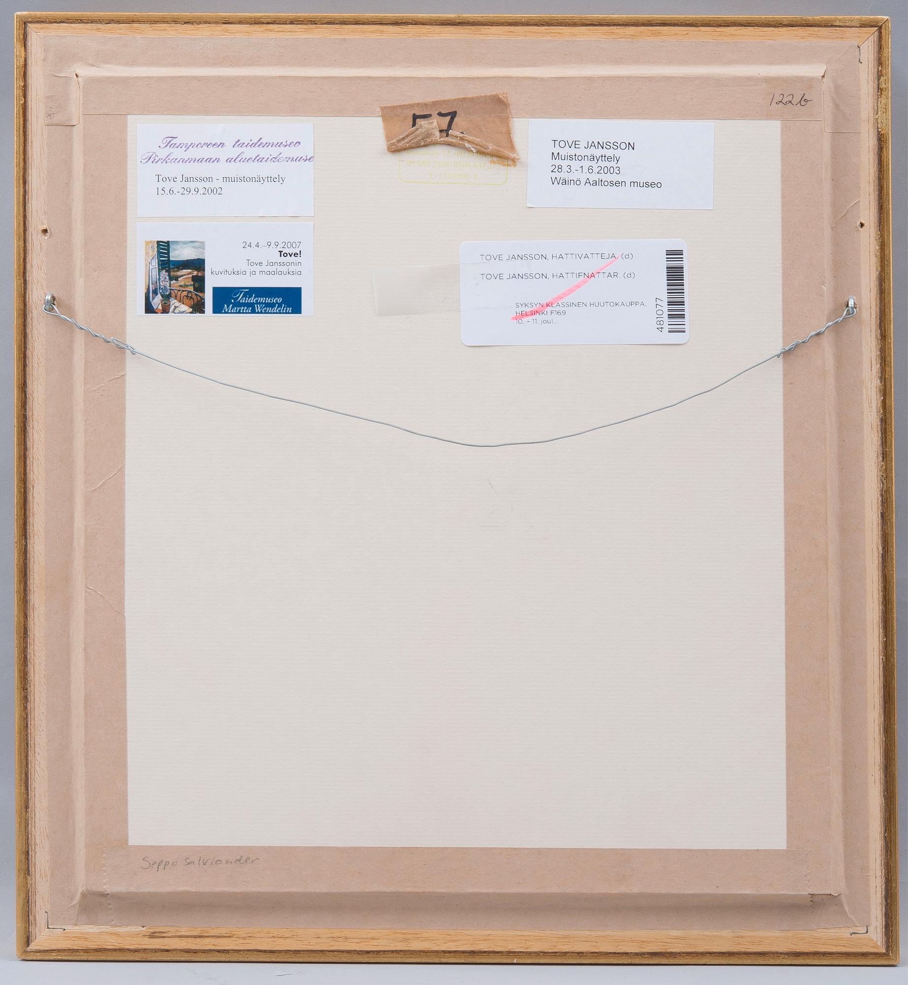 Tove Jansson, HATTIVATTEJA.