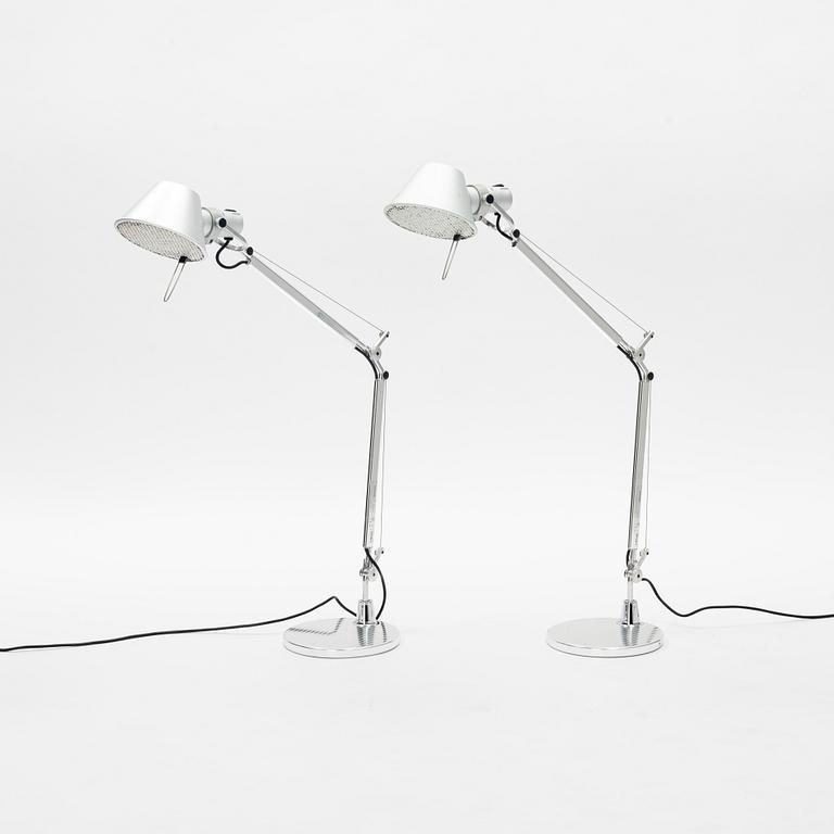 Michele De Lucchi & Giancarlo Fassina, skrivbordslampor, ett par, "Tolomeo", Artemide, Italien.