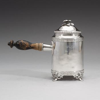 A Swedish 18th century silver milk-jug, mark of Stephan Halling, Örebro 1788.