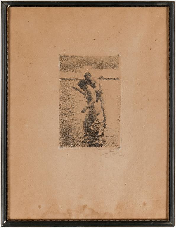 ANDERS ZORN, etsning, signerad med blyerts.