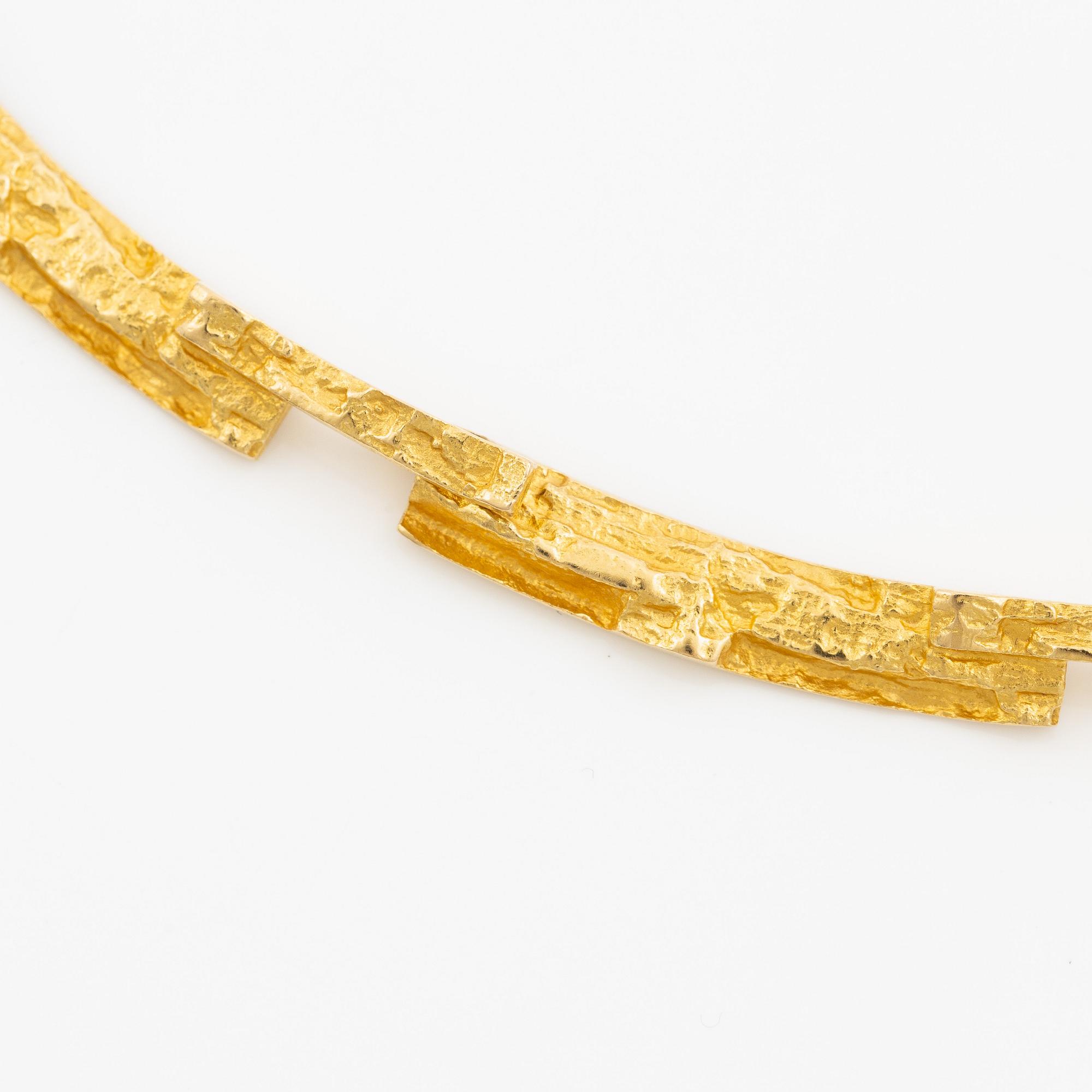 Björn Weckström, collier, 18K guld, för Lapponia, Finland 1991.