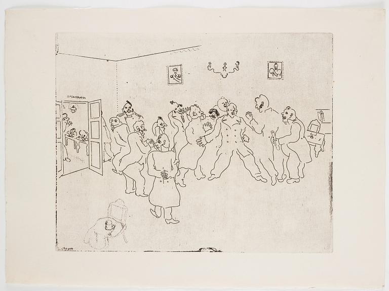 MARC CHAGALL, 71 st etsningar ur upplagan om 285 exemplar på Arches/MBM/J. Perrigot-papper, 1923-1948.