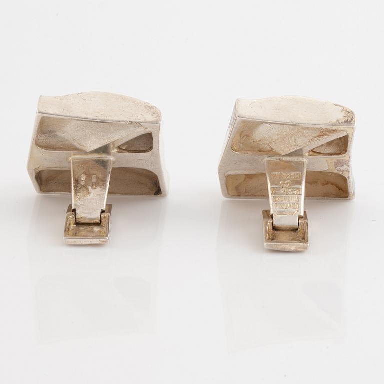 Björn Weckström, cuff links, sterling silver. Lapponia 1970-71.
