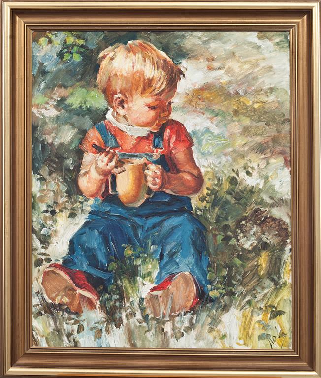 CHARLES ROKA, olja på duk. Signerad.