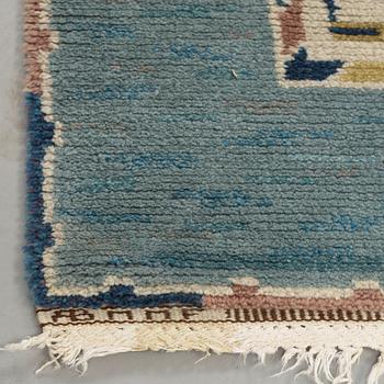 CARPET. "Blåringen". Knotted pile. 260,5 x 190,5 cm. Signed AB MMF.