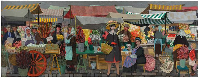 Pelle Åberg, "Torghandel på Hötorget".