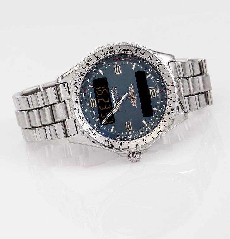 ARMBANDSUR, stål, Breitling, Chronospace.