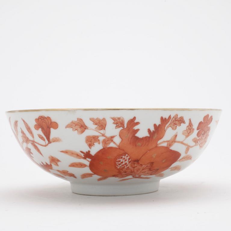 SKÅL, porslin, Kina, 1800-talets andra hälft.