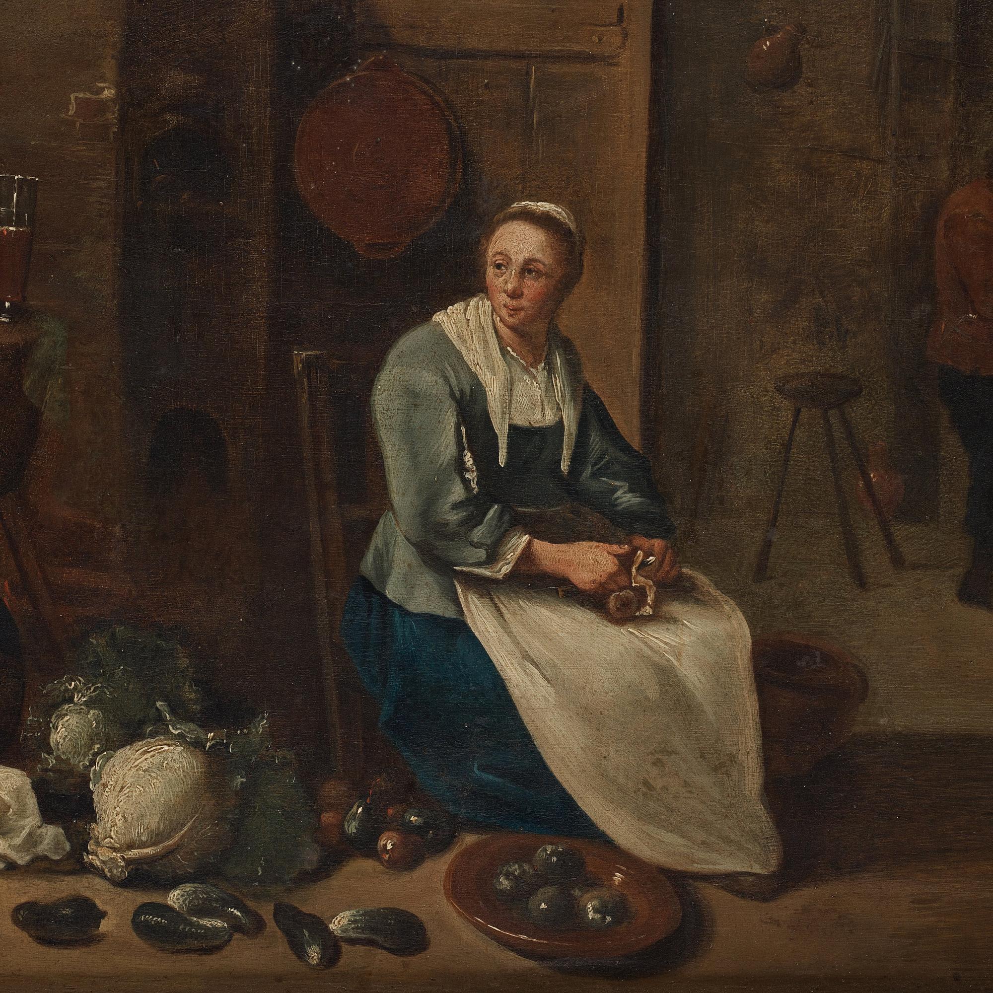 David Teniers d.y Efter, Köksinteriör med piga.
