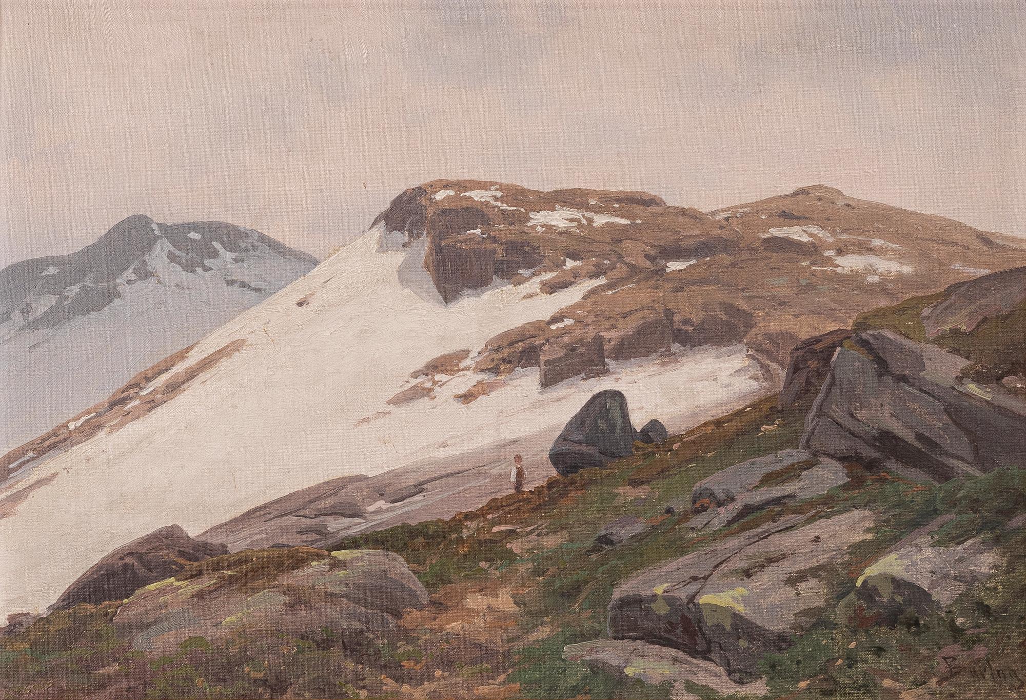 Isak Philip Hartvig Barlag, mountain landscape.
