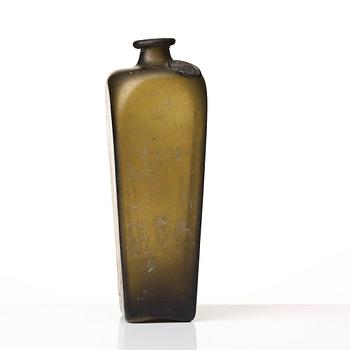 GINFLASKA, glas. Holland, med sigill från J H HENKES, 1800-tal.