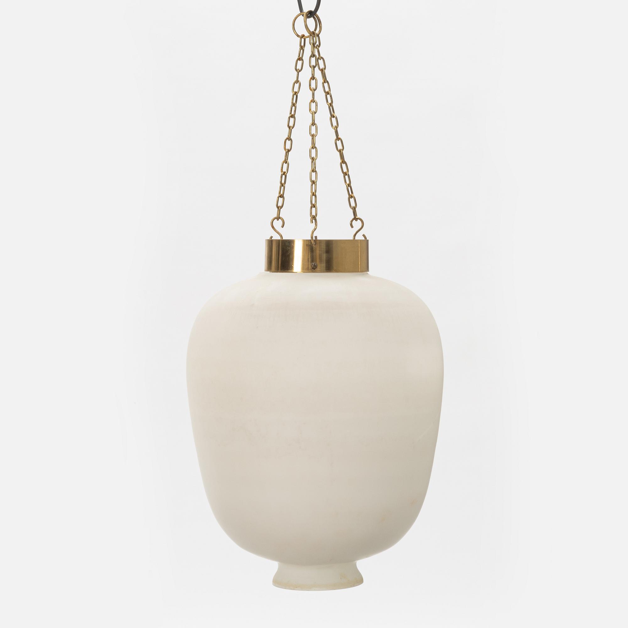 A glass ceiling lamp, second half of the 20th Century.