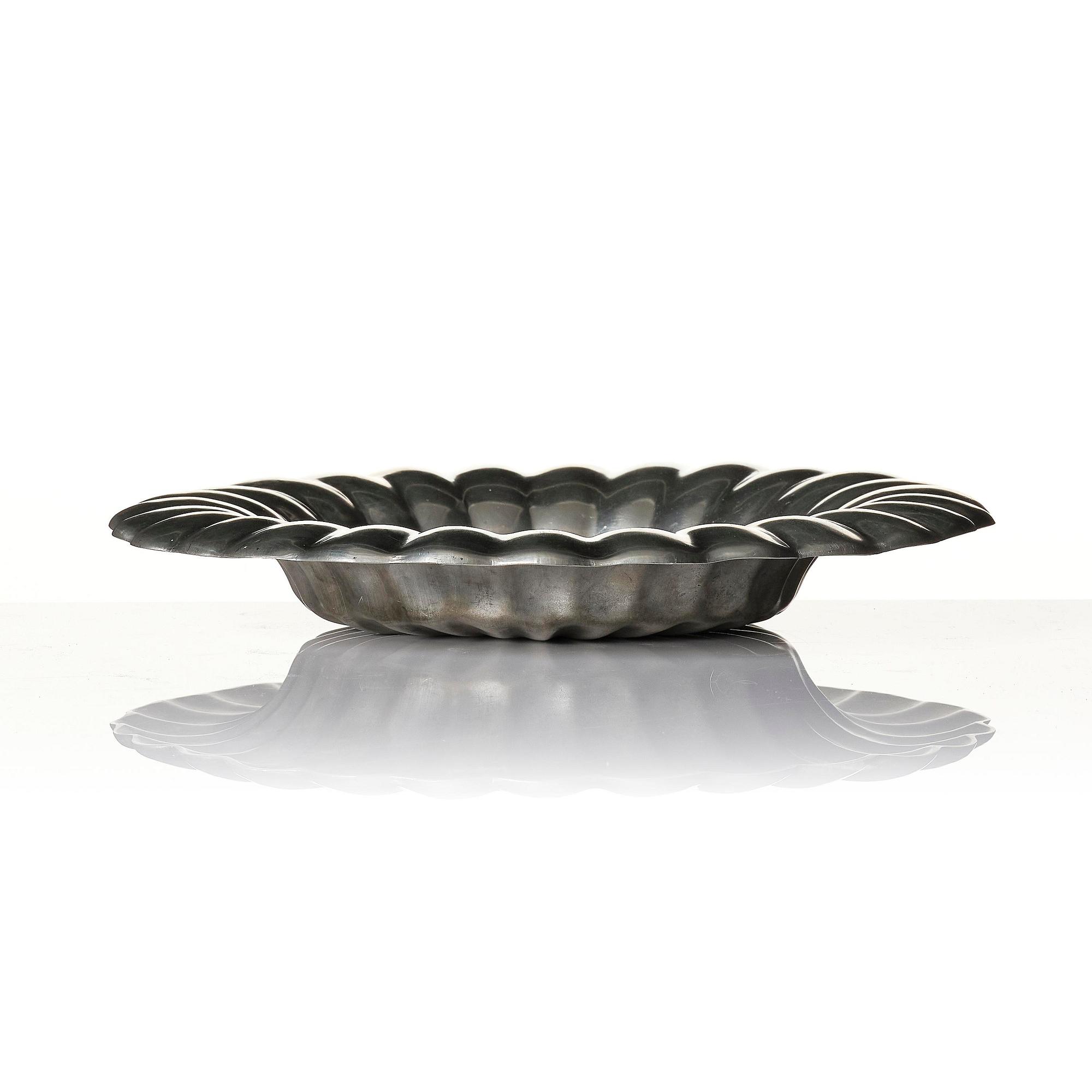 Estrid Ericson, a pewter dish model "A 28", Svenskt Tenn, Stockholm, 1948.