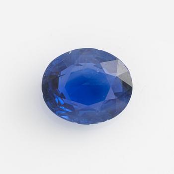 A loose sapphire.