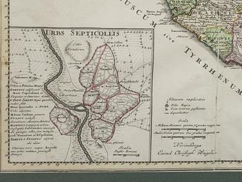 KARTA, CHRISTOPHORO WEIGELIO, 1700-tal. "Mare Etruscum".
