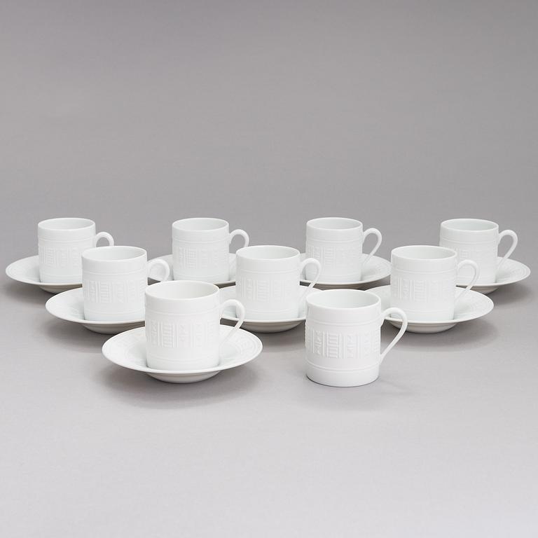 HERMÈS, SERVIS, 53 delar, "Egee", porslin, tidigt 2000-tal.