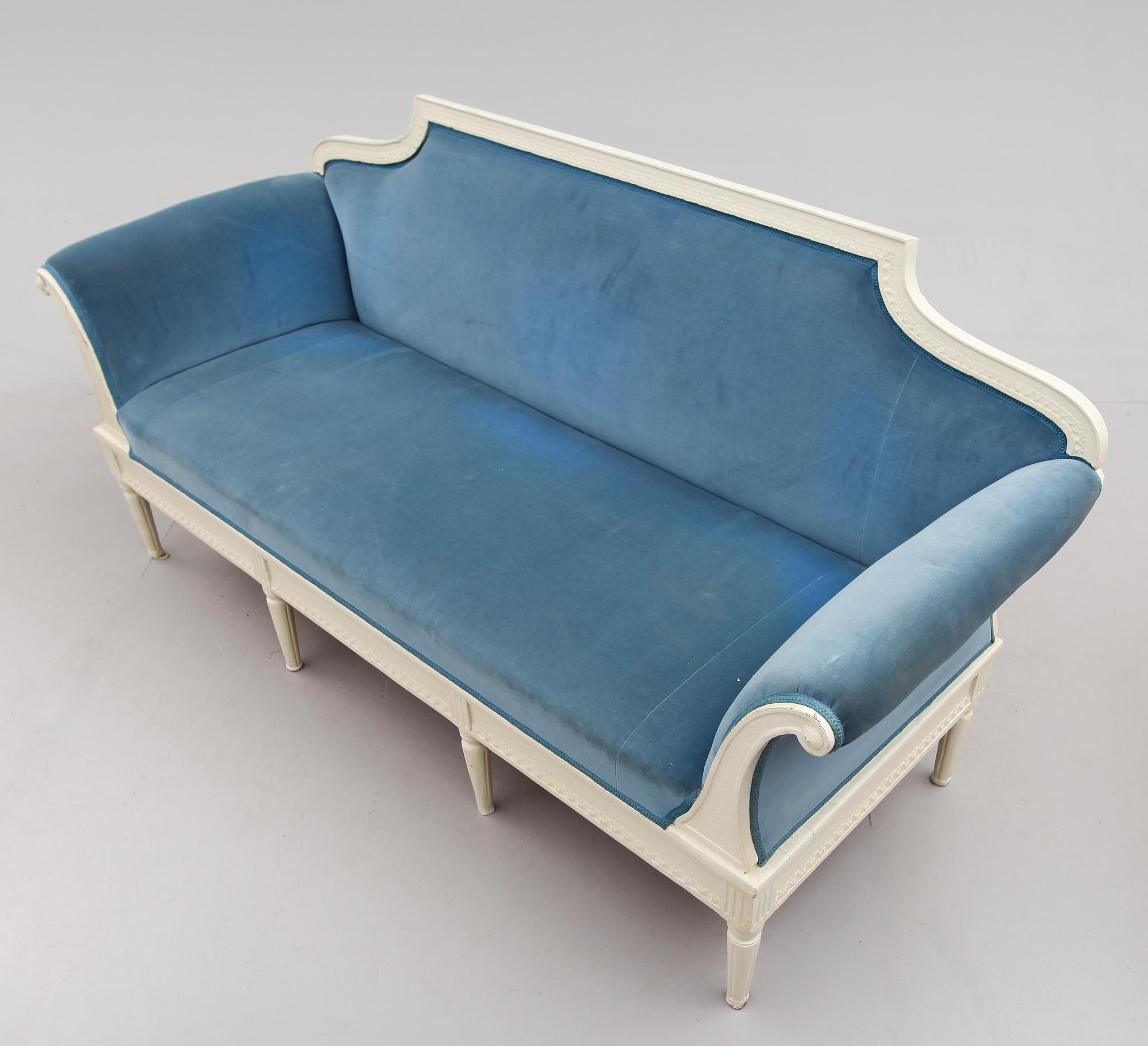 SOFFA, sengustaviansk, omkring år 1800.