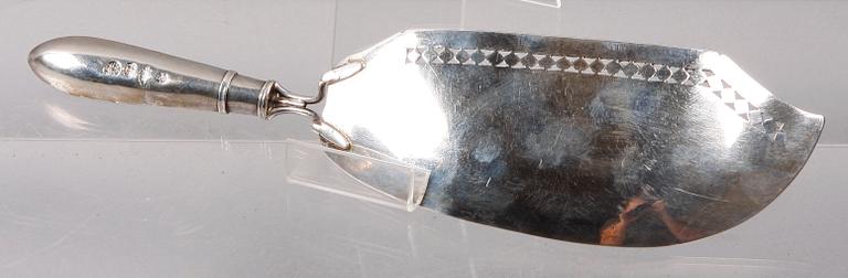 FISKSPADE, silver, Danmark, 1800-tal.