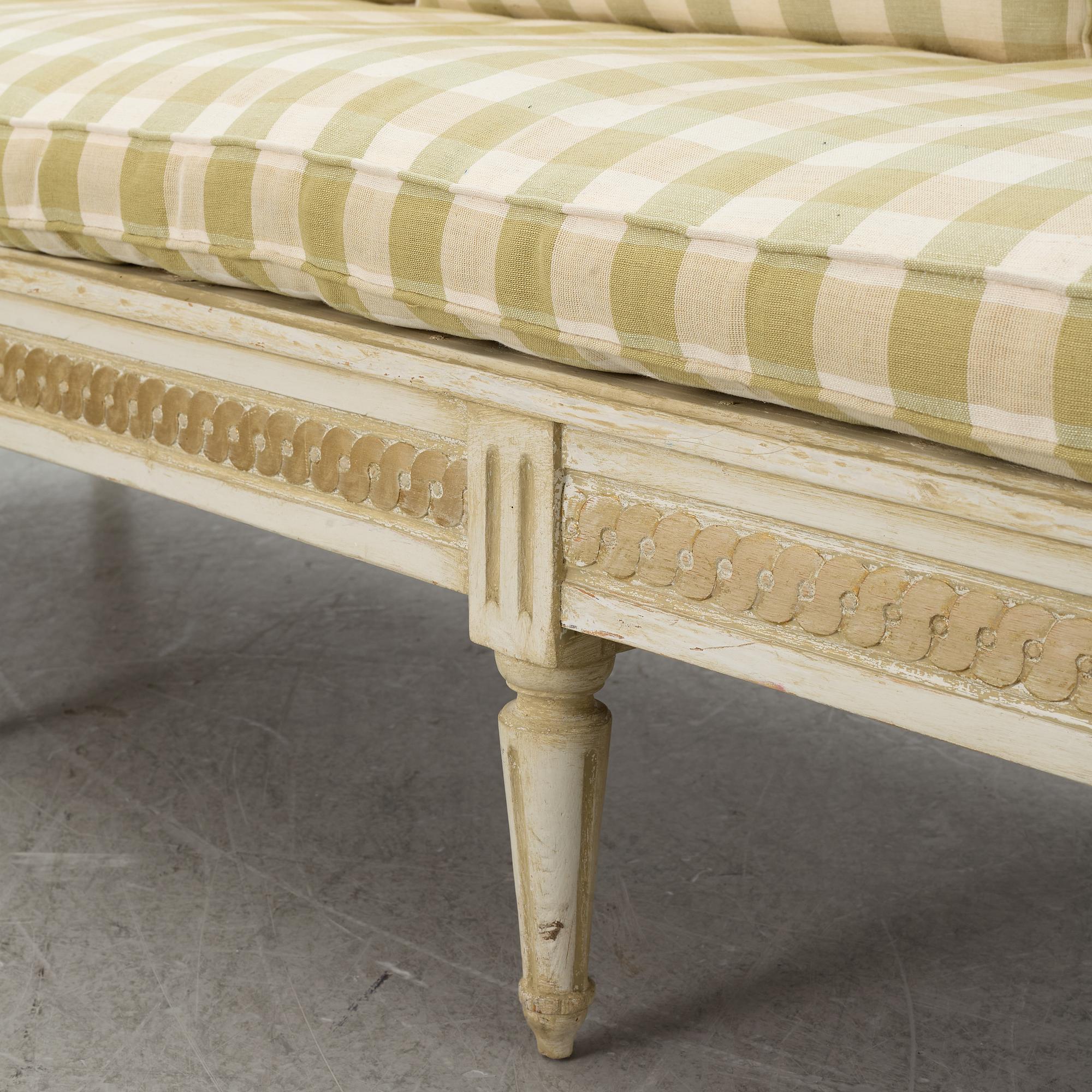 Trågsoffa, gustaviansk, 1700-tal.