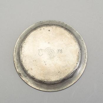 Five coasters, a vase, a bowl,  and an ashtray by Firma Svenskt Tenn first half of 20th centuty.