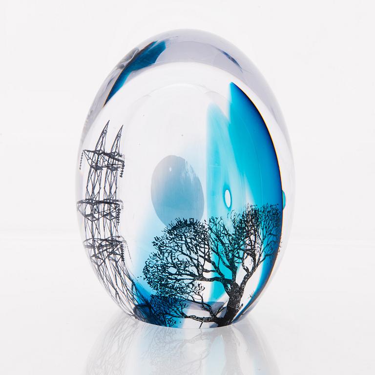 ELLA VARVIO, A glass sculpture, signed Ella Varvio 2017.